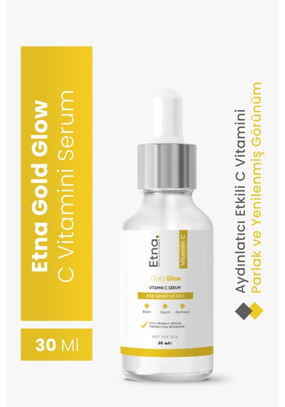 Etna Pharma Gold Glow Leke Karşıtı & Aydınlatıcı C Vitamini Serum 30 Ml Biotin, Glycerin, Panthenol