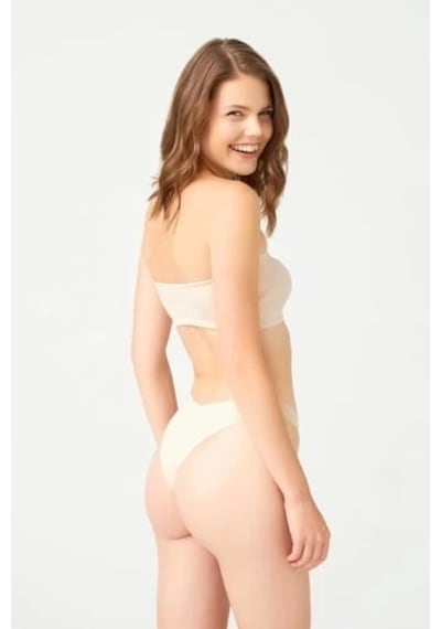 Cottonhill Cotonhıll Lazer Kesim Ten Bikini Külot Ten