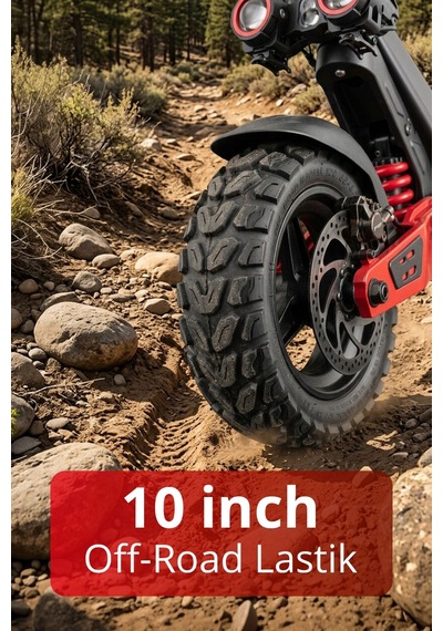 5025-k 1000w Elektrikli Scooter 48v 15.6ah 50-60 Km Menzil Katlanabilir Çift Süspansiyon Off-road Lastik Kırmızı