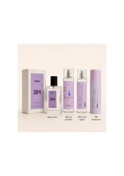 384 Kadın Parfüm Çoklu Set Parfüm - Body Mist - Saç Parfümü - Deodorant Aromatik