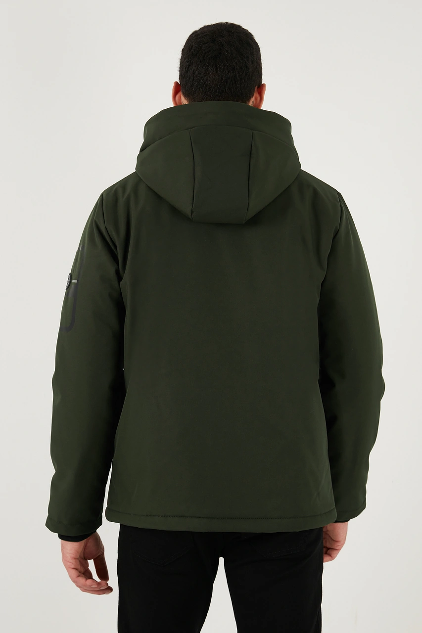 Buratti Regular Fit Çıkarılabilir Kapüşonlu Cepli Erkek Mont 497Albert Haki