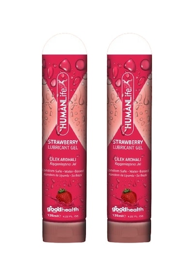 Humanlife Çilek Aromalı Kayganlaştırıcı Jel 2 x 125 ML