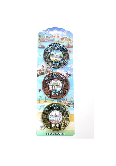 Just Cheap Store İstanbul Temalı Metal Magnet 3'lü Set Alk2890