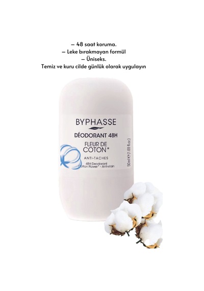 Byphasse Cotton Flower 48H Kadın Roll-On Deodorant 50 ML