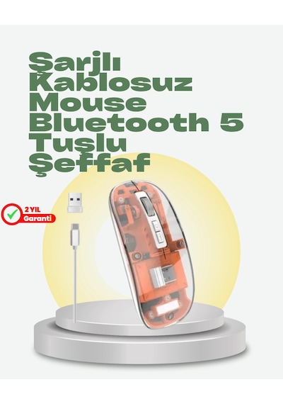 Geniş Uyumluluklu Kablosuz Fare Windows, Mac, Linux Destekli -