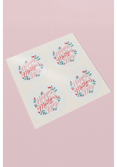 Anneler Günü Lale Sticker 3x3cm St2378 Çok Renkli