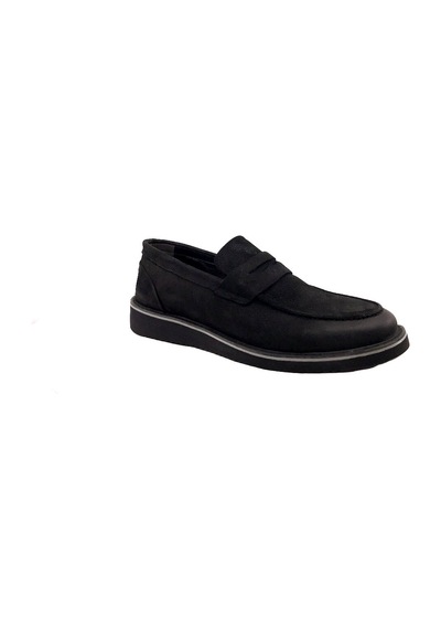 Castle Black 31277-2 Siyah Nubuk Deri Günlük Erkek Casual Ayakkabı Siyah