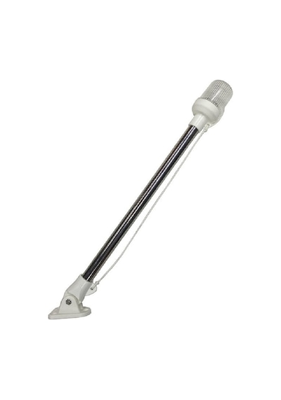 Işıklı Bayrak Direği. Paslanmaz Krom. Ampul. 40cm