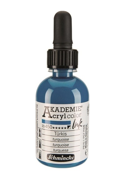 Schmincke : Akademie Akrilik Mürekkep : 50 Ml : 450 Turquoise