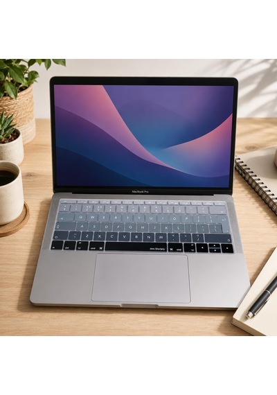 İngilizce Klavye Koruyucu Macbook A1534 A1708 Uyumlu Uk Avrupa Ters L Enter Silikon Klavye Koruyucu English Keyboard Cover Siyah Gri