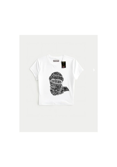 Flood Of Style Beyaz Babby Tee Kafa Şal Desen Özel Tasarım