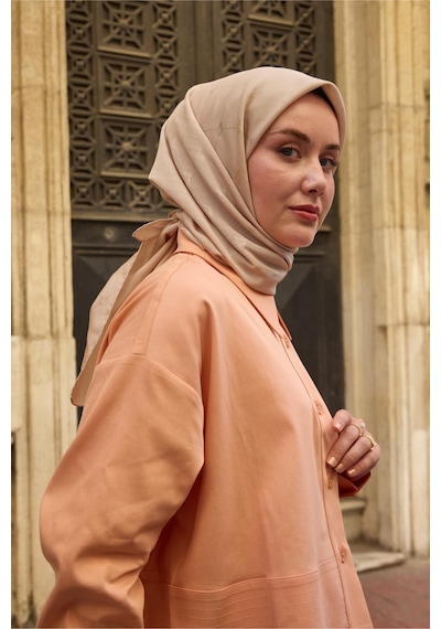 Silk Home Monogram Pamuk İpek Eşarp 130001-21 Fildişi