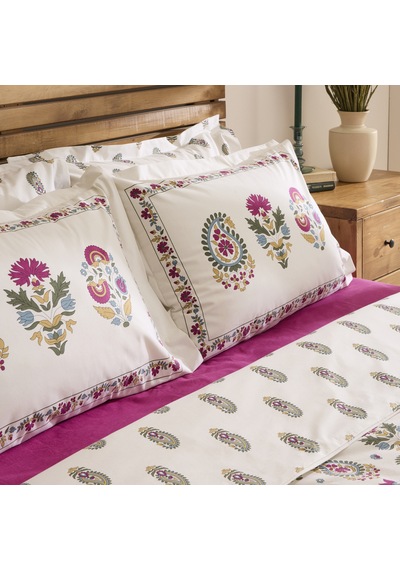 Karaca Home Elvaris %100 Pamuk Çift Kişilik Nevresim Takımı Pembe