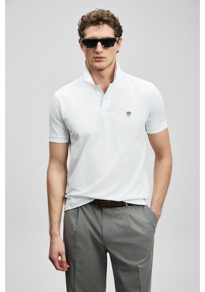 Lufian Laon Erkek Polo Yaka T-shirt 111040230 Beyaz