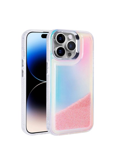 Apple Uyumlu iPhone 14 Pro Kılıf Airbagli Renkli Arka Yüzey Boncuk Tasarımlı Zore Kumul Kapak