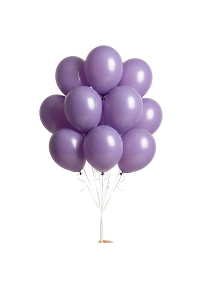 Pastel Balon 11 İnc 28 Cm Doğum Günü Parti Malzemeleri 10 Adet Mor