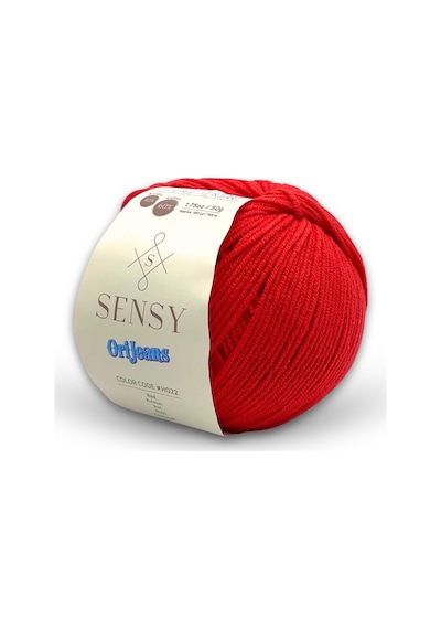 Premium Orijeans Amigurumi Ipliği Punch Panç Baby Soft Cotton 50 Gr Örgü Ipi Ori Jeans Kırmızı
