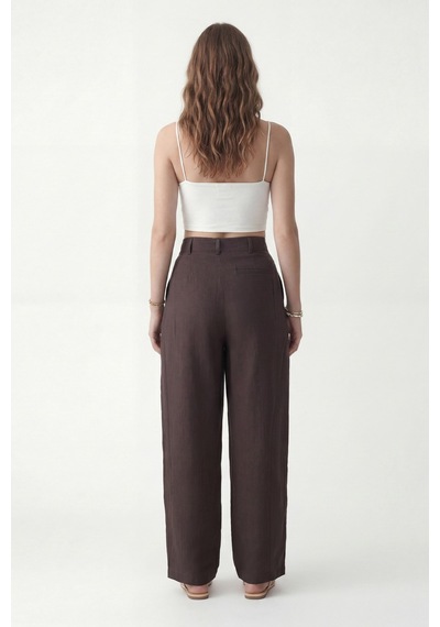 Antioch Lyocell Karışımlı Pareo Pantolon Koyu Kahve