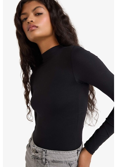 Defacto Uzun Kollu Çıtçıtlı Body F9242ax25aubk27 Siyah