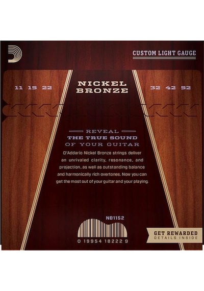 D'addario Nb1152 Nickel Bronze Akustik Gitar Tel Seti - 11-52 Cus