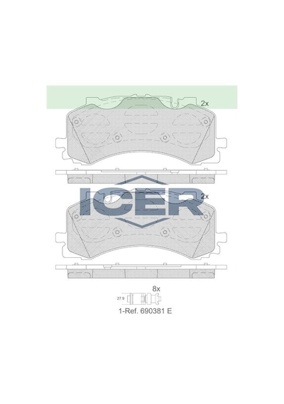 Icer Fren Balata On Audı Q7 4m 2.0 Tfsı 2015- / Audı Q7 4m 3.0 Tdı 2015-