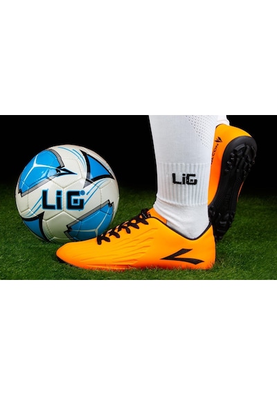 Lig Aras Faylon Halı Saha Erkek Spor Futbol Ayakkabısı Turuncu
