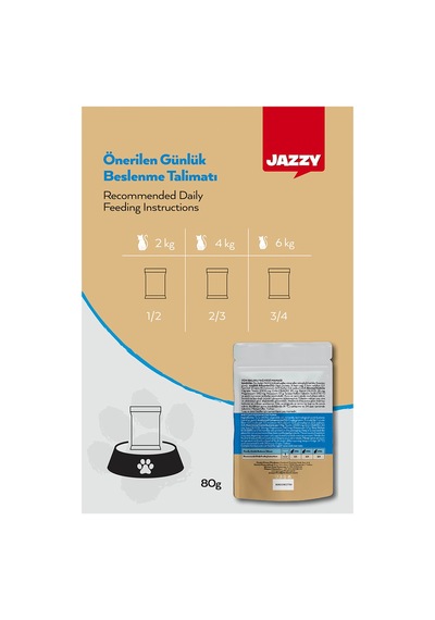 3 Adet Jazzy Kedi Maması Ton Balıklı 80 Gr