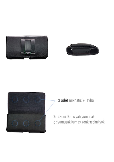 Tcl Onetouch 4022s Kılıfı 4022s Kemer Kılıfı Bel Çantası Siyah