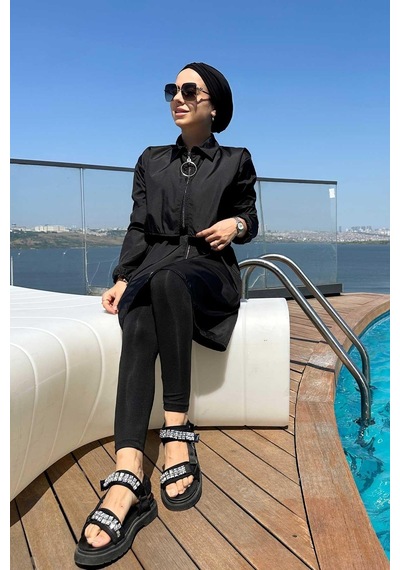 Kahijab Sea Tesettür Mayo - Siyah - S Siyah