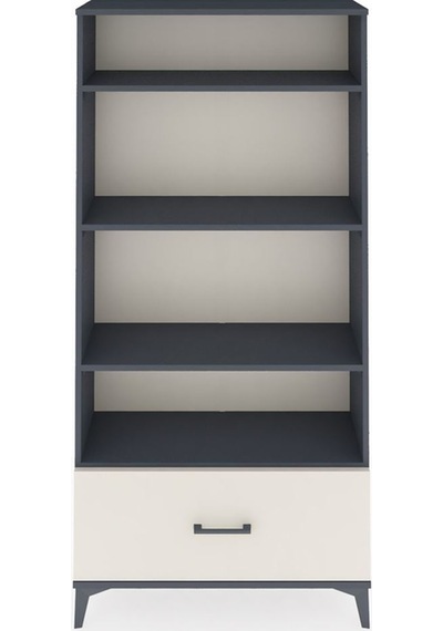 Arges Dolap 4 Raflı Tek Çekmeceli 88x30x182 Antrasit-aytaşı Antrasit