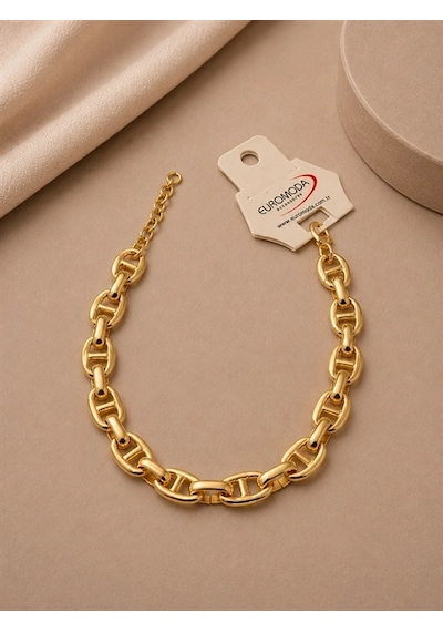 Denizci Zinciri Detaylı Gold Renk Bileklik