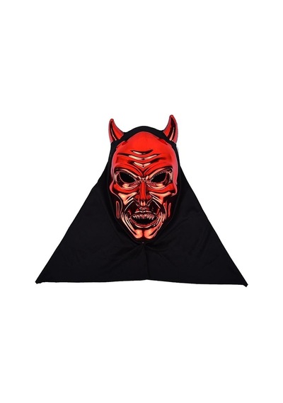 Parlak Kırmızı Şeytan Kafatası Maske Nefes Alabilen Dayanıklı Halloween Cosplay Parti Aksesuarı