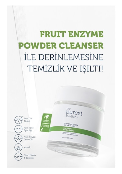 Refill Ekolojik Yedek Paket- Azelaik Asit Ve Malik Asit Enzim Toz Temizleyici 55 Gr