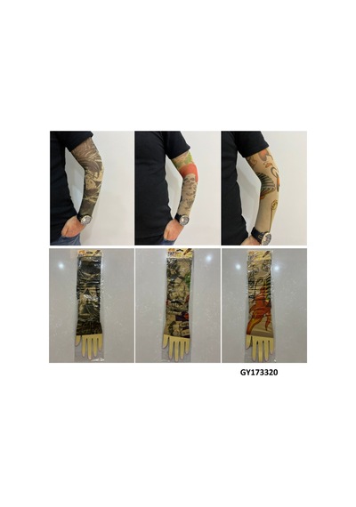 Giyilebilir Dövme 3 Çift 6 Adet Kol Çorap Dövmesi Sleeve Tattoo Set4