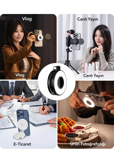 Led Işık Magsafe Uyumlu Çok Amaçlı Led Video Işığı Telefon Kamera Ve Laptop Profesyonel Selfie