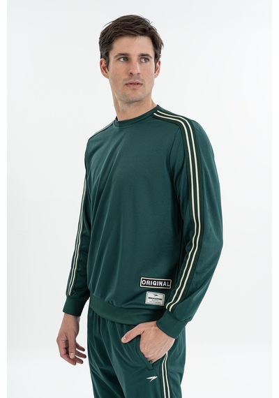 Maraton Comfort Erkek Bisiklet Yaka Yeşil Sweatshirt Yeşil