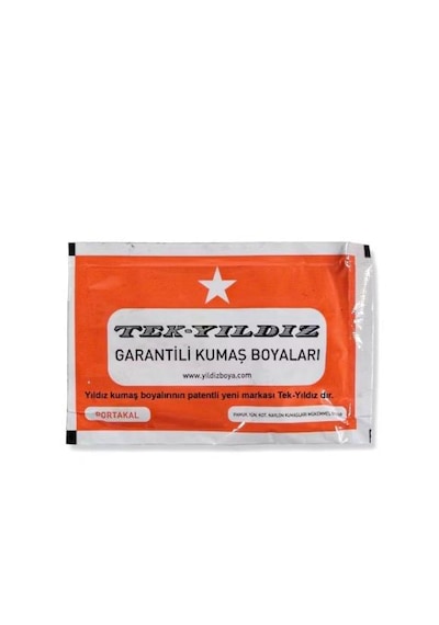 Tek Yıldız Kumaş Boyası Portakal