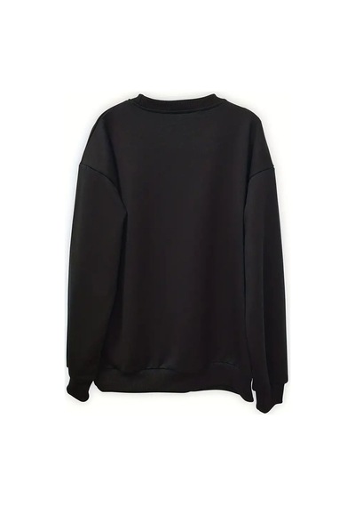 Uyguntarz Korku Karakterleri Baskılı Unisex Oversize Sweatshirt Antrasit
