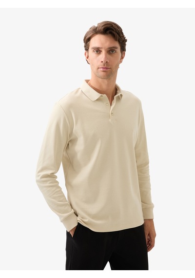 Erkek Polo Yaka T-shirt 40819 - Krem Krem