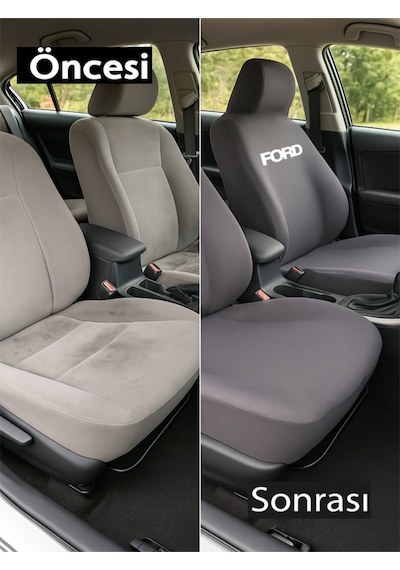 Her Detayi Dusunulmus Ford Escort İle Uyumlu Oto Koltuk Kilifi İle Sifir Uyum Saglanir Gri Gri