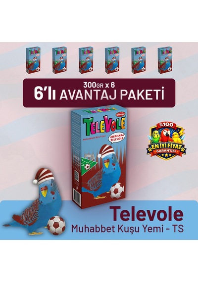 Televole Muhabbet Kuşu Yemi Ts- 6 Adet 300 G