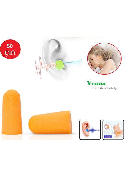 Venoa Vsf100 Gürültü Ses Önleyici Kulak Tıkacı 50 Çift