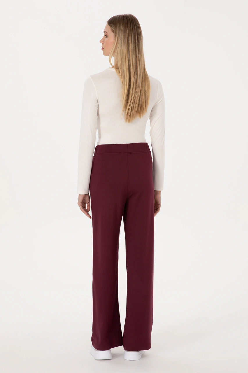U.S. Polo Assn. Kadın Bordo Modal Karışımlı Loose Fit Eşofman Altı 50314223-VR177