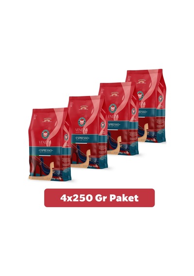 Espresso Venezia Blend 4x250 Gr. Çekirdek Veya Öğütülmüş Kahve Çekirdek Kahve