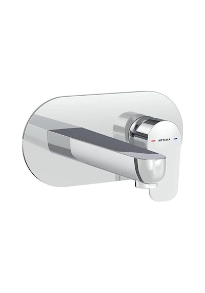 Artema Flow Soft Ankastre Lavabo Bataryası Sıva Üstü A43175 Krom Beyaz