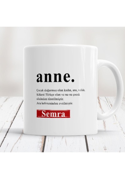 -kişiye Özel Anne Kupa Bardak Beyaz