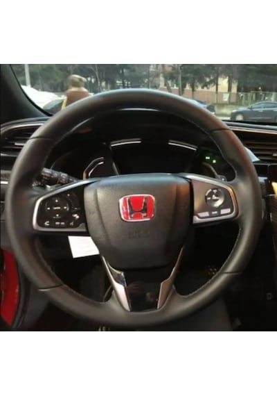 Honda Civic İes Makyajlı Fd6 Fb7 Fc5 Uyumlu 2006-2012/ 2012-2016 Kırmızı Direksiyon Logosu