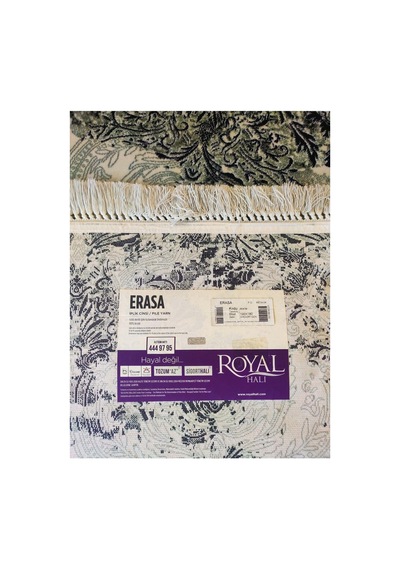 Erasa 9547b Lacivert-yeşil-krem Halı Çok Renkli
