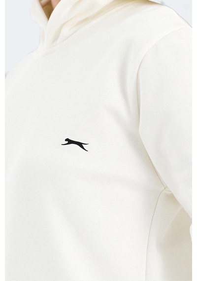 Slazenger Kathy In Kadın Kapüşonlu Ekru Sweatshirt Ekru
