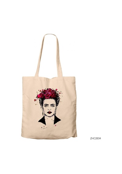 Frida Kahlo Portre - 7 Kanvas Bez Çanta